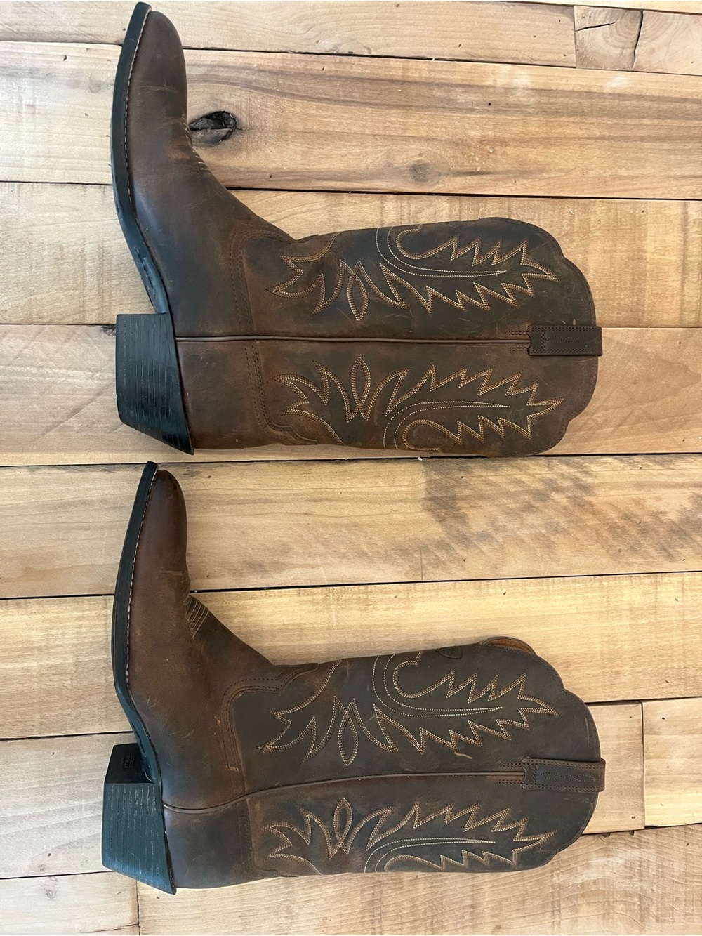 ARIAT Heritage Performance Western Boots Round Toe Size 8.5C (Wide) Brown Leathe - Picture 8 of 9